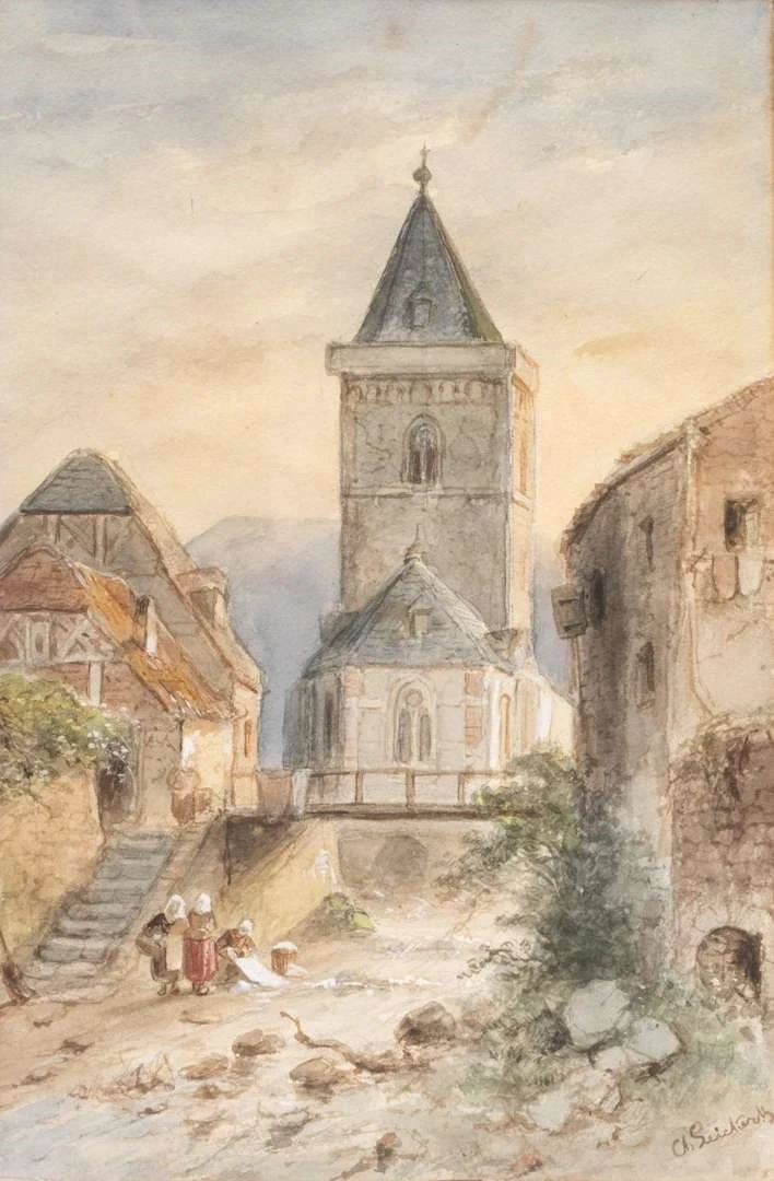 Charles Leickert - Giornata di lavaggio sotto i ponti